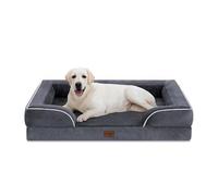 Comfort Expression Jumbo Dog Bed for Extra Large Dogs, Jumbo Breed Dog Bed, Waterproof Orthopedic Dog Bed, PV Washable Dog Sofa Bed with Removable Cover & Non-Slip Bottom(Jumbo,Dark Grey)