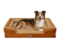 Comfort Expression Large Dog Beds Waterproof Orthopedic Foam Dog Beds for Large Dogs Sofa Comfy Pet Bed with Washable Removable Cover & Non-Slip Bottom