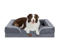 Comfort Expression Large Dog Beds Waterproof Orthopedic Foam Dog Sofa Beds Comfy Pet Bed with Washable Removable Cover & Non-Slip Bottom(Large,Dark Grey)