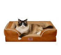 Comfort Expression Small Dog Beds Waterproof Cat Beds Orthopedic Foam Sofa Bed for Small Dogs Comfy Pet Bed with Washable Removable Cover & Non-Slip Bottom