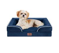 Comfort Expression Small Dog Beds Waterproof Orthopedic Foam Dog Sofa Beds for Medium Dogs Comfy Pet Bed with Washable Removable Cover & Non-Slip Bottom