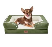 Comfort Expression Small Dog Beds Waterproof Orthopedic Foam Dog Sofa Beds for Small Dogs Comfy Pet Bed with Washable Removable Cover & Non-Slip Bottom