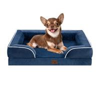 Comfort Expression Small Dog Beds Waterproof Orthopedic Foam Dog Sofa Beds for Small Dogs Comfy Pet Bed with Washable Removable Cover & Non-Slip Bottom