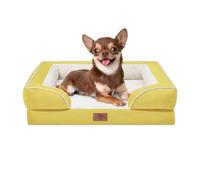 Comfort Expression Small Dog Beds Waterproof Orthopedic Foam Dog Sofa Beds for Small Dogs Comfy Pet Bed with Washable Removable Cover & Non-Slip Bottom