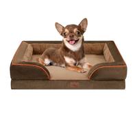 Comfort Expression Small Dog Beds Waterproof Orthopedic Foam Dog Sofa Beds for Small Dogs Comfy Pet Bed with Washable Removable Cover & Non-Slip Bottom