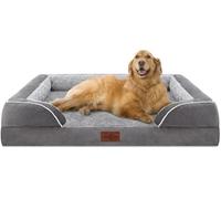 Comfort Expression Waterproof Orthopedic Foam Dog Beds for Extra Large Dogs Durable Dog Sofa The Pet Bed Washable Removable Cover with Zipper and Non-Slip Bottom Bolster