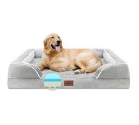 Comfort Expression Waterproof Orthopedic Foam Dog Beds for Extra Large Dogs Durable Dog Sofa The Pet Bed Washable Removable Cover with Zipper and Non-Slip Bottom Bolster