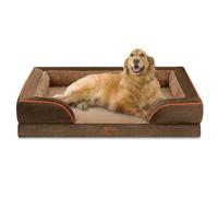 Comfort Expression Waterproof Orthopedic Foam Dog Beds for Extra Large Dogs Durable Dog Sofa The Pet Bed Washable Removable Cover with Zipper and Non-Slip Bottom Bolster