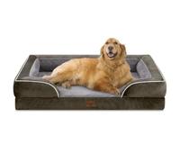Comfort Expression Waterproof Orthopedic Foam Dog Beds for Extra Large Dogs Durable Dog Sofa The Pet Bed Washable Removable Cover with Zipper and Non-Slip Bottom Bolster