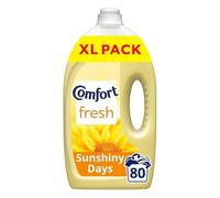 Comfort Fabric Conditioner Sunshiny Days 2400ml | 80 Washes | Liquid Fabric Softener | Long-Lasting Fresh Fragrance | Softens Fabrics | Suitable for Clothes, Towels & Bedding