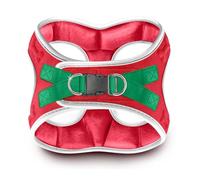 Comfort Fit Christmas Step-in Dog Harness - Festive All-Weather Dog & Puppy Harness | Adjustable, Soft Padded, No-Pull Holiday Vest for Small & Medium Dogs, Easy to Put On, Secure Buckle Fit