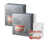 Comfort-Fit Functional Dentures, Multi-Functional Shaping Silicone Denture Set, Soft and Comfortable, Upper and Lower Dentures Sets for Men and Women (2 Pcs)