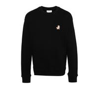 Comfort-Fit Jumper with Speedy Fox Logo Patch - male - Maison Kitsuné - Sweatshirts - Black - L - Sweatshirts & Hoodies L