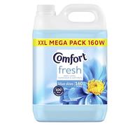 Comfort Fresh Blue Skies Fabric Conditioner Softener with Motion-Activated Fragrance Technology 100 Days of Freshness 160 washes (4.8 L)
