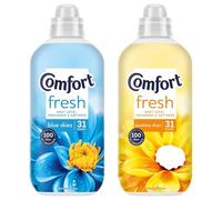 Comfort Fresh Fabric Softener Conditioner 2 Pack Giftset, 31 Washes Each 930ml, Long Lasting Freshness, Blue Skies & Sunshiny Days, Laundry Softening Bundle