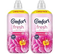 Comfort Fresh Spring Blossom Fabric Conditioner Softener with Motion-Activated Fragrance Technology 100 Days of Freshness 48 washes (1.44 L) (Pack of 2)