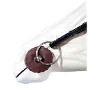 Comfort Gel Bit Guards for Horses Soft Flexible Rubber Protector Rings Stops Pinching and Chafing Equestrian (1 Pair, Brown)