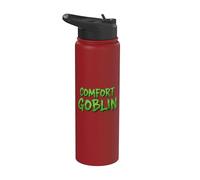 Comfort Goblin Funny Comfortable At Home Comfy Food & Drink Stainless Steel Insulated Water Bottle