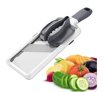 Comfort Grip Handheld Mandoline Slicer,Adjustable Vegetable Slicer,Mandolin，Safety Vegetable Chopper,Cheese,Onion Potato Salad Food Slicer,3-Slice Thickness,Ideal for The Home Chef.
