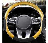 Comfort Grip Microfiber Leather Auto Styling Accessories For KIA EV6 GT GT-line 2021 Car Steering Wheel Cover Trim(Gold O shape)
