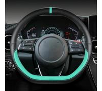 Comfort Grip Microfiber Leather D Shape Accessories Steering Wheel Cover Trim For Kia For Stinger For Soul 2018 2019 2020 2021(Green)