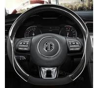 Comfort Grip Microfiber Leather Styling Auto Accessories Steering Wheel Cover Trim For MG 3 5 6 7 ZS HS GS EHS EZS GT EV RX(Black D shape)