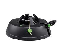 Comfort Grip S Christmas Tree Stand - Kninner Green Line Real Christmas Tree Stand with Foot Pedal, 3 Litre Water Tank for Tree Height up to 2.2m Black - Made from Recycled Materials