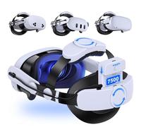 Comfort-Head-Strap Compatible with Quest 2, 7500mAH Battery Pack Replacement for Elite Strap, Super Soft and Skin Friendly PU Surface, Adjustable,Enhanced Support and Comfort in VR Headset