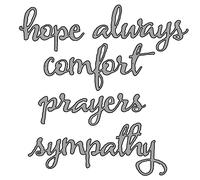 Comfort Hope Sympathy Always Greetings Words Lowercase Die-cuts Metal Cutting Dies Scrapbooking Stencil Embossing Crafts DIY Home Decoration Album Paper Card Gift