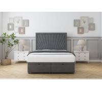 Comfort Kensington Armour Coniston Ottoman Bed With Mattress With 54" Floor Standing Headboard 6' Super King