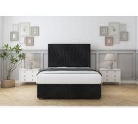 Comfort Kensington Black Naples Ottoman Bed Base With 54" Floor Standing Headboard 4' Small Double