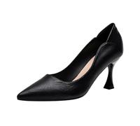 Comfort Ladies Womens Kitten Heel Court Shoes Low Mid Heel Flexi Sole Wide E Fitting Classic Smart Casual Formal Work Office Outdoor All Occasions Wider Fit Slip On,Black 5,5.5