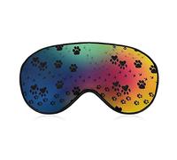 Comfort Lightweight Colorful Paw Prints Sleeping Eye Mask for Adult Kids Boys Teens, Eye Cover with Adjustable Strap Sleeping Eye Mask Plane Eye Cover
