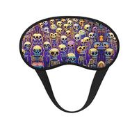Comfort Lightweight Day of The Dead Skull Art Sleeping Mask with Adjustable Strap for Sleeping Travel Shift Work & Meditation - Light Blocking Eyeshade