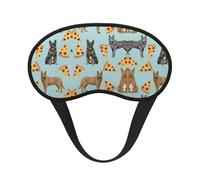 Comfort Lightweight Eye Mask for Travel/Naps/Yoga/Plane/Night - Australian Cattle Dog Pizzas Art Pressureless Blindfold Eyeshade for Side Sleepers