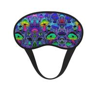 Comfort Lightweight Magic Mushroom Colorful Art Sleeping Eye Mask with Elastic Band for Sleeping Travel Yoga - No Pressure Sleeping Eye Mask