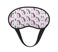 Comfort Lightweight Neon Unicorn Art Sleeping Mask with Adjustable Strap for Sleeping Travel Shift Work & Meditation - Light Blocking Eyeshade