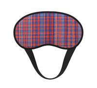 Comfort Lightweight Retro Red Scottish Tartan Plaid Art Sleeping Mask with Adjustable Strap for Sleeping Travel Shift Work & Meditation - Blackout Plane Eye Cover