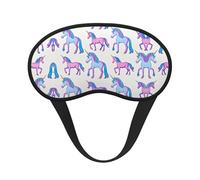 Comfort Lightweight Sleeping Eye Mask for Night Sleeping Plane Meditation - Neon Unicorn Art BlockOut Light Eyeshade for Adult Kids Boys Teens