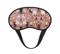 Comfort Lightweight Sleeping Eye Mask for Sleeping Travel Work - Chiwawas Dog Pink Art Blackout Eyeshade for Girls Women Kids