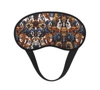 Comfort Lightweight Sleeping Eye Mask for Sleeping Travel Work - Husky Shepherd Dog Golden Hair Dog Puppy Art Blackout Eyeshade for Girls Women Kids