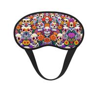Comfort Lightweight Sleeping Eye Mask for Sleeping Trip Meditation - Day of The Dead Sugar Skull Art Light Blocking Traveling Sleeping Eye Mask Cover for Men Women Kids