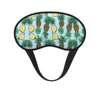 Comfort Lightweight Summer Blue Sky Floral Butterfly Pineappless Tropical Leaves Art Eye Mask with Adjustable Strap for Sleeping Travel Shift Work & Meditation - Blackout Plane Eye Cover