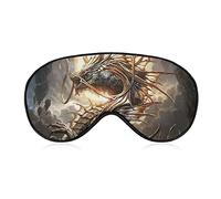 Comfort Lightweight Vintage Golden DragonArt Sleeping Eye Mask for Adult Kids Boys Teens, Eye Cover with Adjustable Strap Sleeping Eye Mask Plane Eye Cover