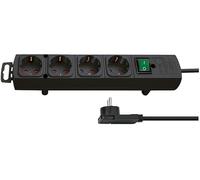 Comfort-Line Plus Euro 4 Gang Extension, 2m, Black - BRENNENSTUHL