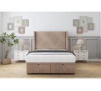 Comfort Madrid Mink Naples Ottoman Bed Base With 54" Wingback Headboard 5' King