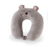 Comfort Memory Foam Pillow Suitable for Adults & Kids,Deformable Travel Neck Pillow Foam Particle u-Shaped Pillow-Gray Rat