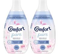 Comfort Molly-Mae x Pure Heaven Scent Fabric Conditioner Softener with CrystalFresh Technology for Sensitive Skin 38 washes (570 ml) (Pack of 2)