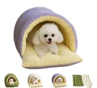 Comfort Monster Cat Bed, comoda cuccia chiusa a forma di grotta per animali domestici, materiale morbido e vellutato delicato sulla pelle, rivestimento lavabile (viola, grande)