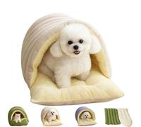 Comfort Monster Cat Bed, comoda cuccia chiusa a forma di grotta per animali domestici, materiale morbido e vellutato delicato sulla pelle, rivestimento lavabile (viola, grande)